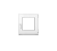 Framex Finestra per Cantina, Piccola Finestra, Bianca, Larghezza x Altezza: 50 x 50 cm (500 x 500 mm), Triplo Vetri (32 mm), Anta-Ribalta, Girevole DIN Destra - Premium