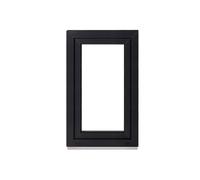 Framex Finestra per cantina, piccola finestra, per interni, bianco/esterno, antracite, larghezza x altezza: 40 x 60 cm (400 x 600 mm), 2 scomparti (32 mm), girevole DIN destra