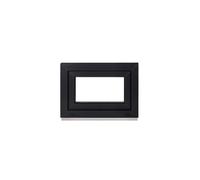 Framex Finestra per cantina, piccola finestra, per interni, bianco/esterno, antracite, larghezza x altezza 65 x 45 cm (650 x 450 mm), 2 scomparti (32 mm), girevole DIN destra