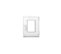 Framex Finestra Seminterrata Piccola in PVC Bianco, Larghezza x Altezza 40 x 50 cm (400 x 500 mm), Doppi Vetri (32 mm), Anta-Ribalta, Girevole DIN Destra - Premium