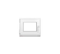 Framex Finestra Seminterrata Piccola in PVC Bianco, Larghezza x Altezza 50 x 40 cm (500 x 400 mm), Doppi Vetri (32 mm), Anta-Ribalta, Girevole DIN Sinistra - Premium