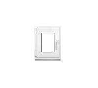 Framex Finestra Seminterrata Piccola in PVC Bianco, Larghezza x Altezza 60 x 70 cm (600 x 700 mm), Doppi Vetri (32 mm), Anta-Ribalta, Girevole DIN Sinistra - Premium