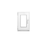 Framex Finestra Seminterrata Piccola in PVC Bianco, Larghezza x Altezza 60 x 80 cm (600 x 800 mm), Doppi Vetri (32 mm), Anta-Ribalta, Girevole DIN Sinistra - Premium