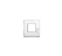 Framex Finestra Seminterrata Piccola in PVC Bianco, Larghezza x Altezza 70 x 70 cm (700 x 700 mm), Doppi Vetri (32 mm), Anta-Ribalta, Girevole DIN Destra - Premium