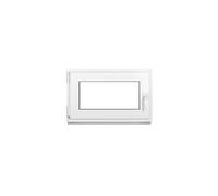 Framex Finestra Seminterrata Piccola in PVC Bianco, Larghezza x Altezza 85 x 50 cm (850 x 500 mm), Doppi Vetri (32 mm), Anta-Ribalta, Girevole DIN Sinistra - Premium