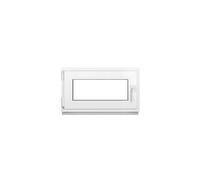 Framex Finestra Seminterrata Piccola in PVC Bianco, Larghezza x Altezza 90 x 50 cm (900 x 500 mm), Doppi Vetri (32 mm), Anta-Ribalta, Girevole DIN Sinistra - Premium