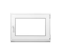 Framex Premium Finestra per Cantina - Finestra in PVC Bianca LxH 700 x 500 mm - Finestra per Garage/Casa da Giardino LxH 70 x 50 cm Triplo Vetro - Funzione DIN Destra Girevole Ribaltabile - Tutte le