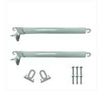 FRAMIG® Coppia braccetti in alluminio per tenda da sole a caduta con kit coppia di occhioli per terminale e viti autofilettanti. (4 - Grigio, Sporgenza 50 cm.)