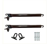 FRAMIG® Coppia braccetti in alluminio per tenda da sole a caduta con kit coppia di occhioli per terminale e viti autofilettanti. (3 - Marrone, Sporgenza 50 cm.)