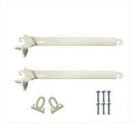 FRAMIG® Coppia braccetti in alluminio per tenda da sole a caduta con kit coppia di occhioli per terminale e viti autofilettanti. (2 - Avorio, Sporgenza 70 cm.)