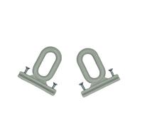 FRAMIG® Coppia di Occhioli per terminale Tende da Sole a Caduta o a Giardino, Prodotto in Nylon ABS, Resistente al Vento con Viti in Acciaio Inox. Colori Vari (Grigio)