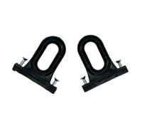 FRAMIG® Coppia di Occhioli per terminale Tende da Sole a Caduta o a Giardino, Prodotto in Nylon ABS, Resistente al Vento con Viti in Acciaio Inox. Colori Vari (Nero)
