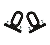 FRAMIG® Coppia di Occhioli per terminale Tende da Sole a Caduta o a Giardino, Prodotto in Nylon ABS, Resistente al Vento con Viti in Acciaio Inox. Colori Vari (Marrone)