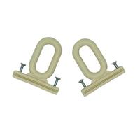 FRAMIG® Coppia di Occhioli per terminale Tende da Sole a Caduta o a Giardino, Prodotto in Nylon ABS, Resistente al Vento con Viti in Acciaio Inox. Colori Vari (Avorio)