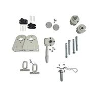 FRAMIG® Kit Accessori di Ricambio per Tenda da Sole a Caduta Senza Cassonetto (4 - Grigio, per Rullo Diametro 60 MM)