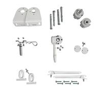 FRAMIG® Kit Accessori di Ricambio per Tenda da Sole a Caduta Senza Cassonetto con Braccetti da 50 cm. (1 - Bianco, per Rullo Diametro 70 MM)
