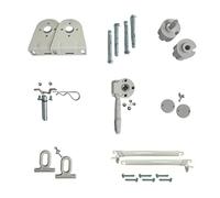FRAMIG® Kit Accessori di Ricambio per Tenda da Sole a Caduta Senza Cassonetto con Braccetti da 50 cm. (4 - Grigio, per Rullo Diametro 70 MM)
