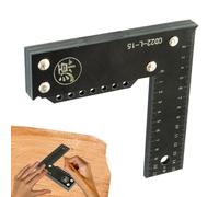 Framing Square, Carpenter Square - Righello multifunzione ad angolo retto, attrezzi da carpentiere, angolo a L, righello in metallo, strumento con bordo dritto, per lavoratori edili, artigiani