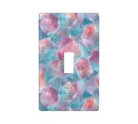 Frammenti di cristallo pastello copertura interruttore luce decorativo singolo interruttore 1 banda piastra da parete per cucina fattoria camera da letto bagno decorazione artistica