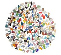 Frammenti di Mosaico in Vetro Colorato per Principianti e Artigiani | Compatibili Sottobicchieri e Superfici in Vetro, Forme Irregolari, per Decorare Mobili e Mosaici Colore Casuale