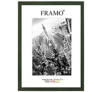 FRAMO 35mm Cornice per Immagini 82 x 45 cm | Verde Sfocato | Cornice in MDF Fatta a Mano con lastra di Vetro Artificiale antiriflesso a Prova di Rottura e Robusta Parete Posteriore in MDF