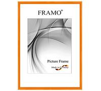 FRAMO Cornice foto 22 x 32 cm in legno massello | Arancia lucido | Colore/dimensione selezionabile | cornici per manifesti | Puzzle | Poster | N°121