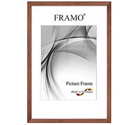 FRAMO Cornice foto 29,7 x 42 cm (DIN A3) in legno massello | Marrone wengé | Colore/dimensione selezionabile | cornici per manifesti | Puzzle | Poster | N°076