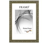 FRAMO Cornice foto barocco 36 x 49 cm in legno massello | vecchio-argento | Colore/dimensione selezionabile | Cornice antica d'epoca retrò N°093