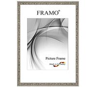 FRAMO Cornice foto barocco 60 x 84 cm in legno massello | vecchio-argento | Colore/dimensione selezionabile | Cornice antica d'epoca retrò N°110
