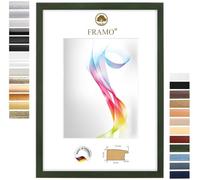 FRAMO Cornice portafoto in legno 41 x 51 cm (dimensione immagine) in verde pulito | Dimensioni selezionabili | Poster | Puzzle | Incollaggio | Personalizzato | Personalizzato