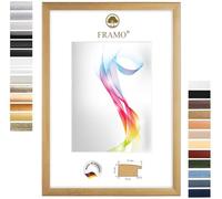 FRAMO Cornice portafoto in legno 50 x 70 cm (misura dell'immagine) in oro cancellato, dimensioni a scelta, cornice per poster, puzzle, collage fotografico, realizzata su misura, cornice su misura
