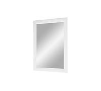 FRAMO Trend 35 - Specchio da parete 50 x 90 cm con cornice (bianco lucido), specchio su misura con listello in legno MDF largo 35 mm, telaio a specchio su misura con specchio e robusto pannello