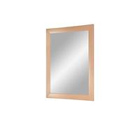 FRAMO Trend 35 - Specchio da parete con cornice (corno), specchio su misura con barra in legno MDF da 35 mm - cornice con specchio e dorso stabile con ganci, acero, 70 x 80 cm (Außenmaß)