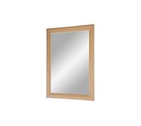 FRAMO Trend 35 - Specchio da parete con cornice (faggio), specchio su misura con listello in legno MDF da 35 mm - cornice con specchio e dorso stabile con ganci, Faggio, 45 x 75 cm (Außenmaß)