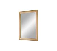 FRAMO Trend 35 - Specchio da parete con cornice (oro lavato), specchio su misura con barra in legno MDF da 35 mm - cornice con specchio e dorso stabile con ganci, Oro lucidato, 45 x 75 cm (Außenmaß)