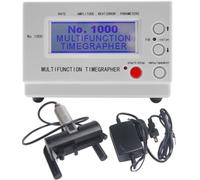 Franc Moody Timegrapher Multifunzione No. 1000 Orologio Meccanico Timing Machine Watch Tester Strumenti di Calibrazione con Display LCD per Orologiai, Bianco, bianco