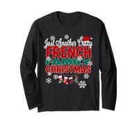 Francais Xmas Solo un altro pazzo Natale in famiglia francese Maglia a Manica
