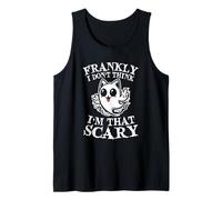 Francamente I Dont Think Im That Scary Cute Ghost Cat Halloween Canotta