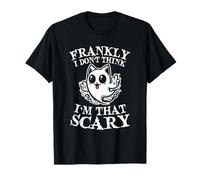 Francamente I Dont Think Im That Scary Cute Ghost Cat Halloween Maglietta