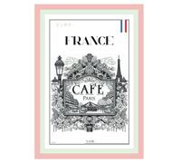 塗る瞑想 France & Café: フランスとカフェの塗り絵作品