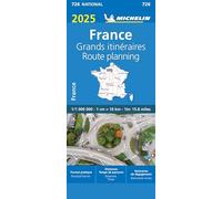 FRANCE GRANDS ITINERAIRES 11726 2025: Map: 726