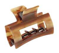 France Luxe Cutout Rectangle Jaw - Caramel Horn