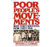 Frances Fox Piven Richard Cloward Poor People's Movements (Tascabile)