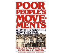 Frances Fox Piven Richard Cloward Poor People's Movements (Tascabile)