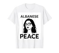 Francesca Albanese Pace Maglietta con Stampa Grafica Economica, Uomo, Bianco, M