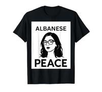 Francesca Albanese Pace Maglietta con Stampa Grafica Economica, Uomo, Nero, XL