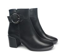 FRANCESCO BRUNELLI STIVALETTO ELEGANTE TACCO ALTO NAPPA NARO