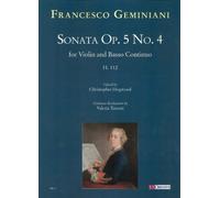 Francesco Geminiani: Sonata in D Major Op. 5/4 for Violin & Piano