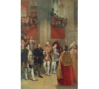 Francesco I e Carlo V visitando le tombe di San Denis Parigi Francia dopo il dipinto di Antoine-Jean Gros. Francesco I 1494 1547. Re di Francia. Carlo V 1500 1558. imperatore del Sacro Romano