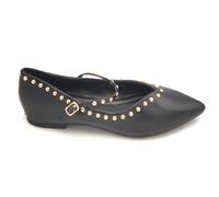 Francesco Milano A03-31a ballerina punta pelle nera cinturino borchie t. 1cm 5/6